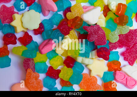 Frutta e jellys orsi gommoso Foto Stock