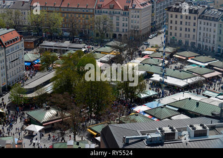 Viktualienmakt, Monaco di Baviera, Deutschland Foto Stock