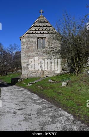 Padley Cappella in Grindleford, Derbyshire. Foto Stock