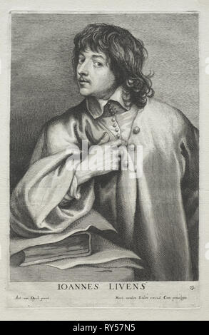 Jan Lievens, 1636-1641. Emil Lucas Vorsterman (fiammingo, 1595-1675). Incisione e l'intaglio Foto Stock