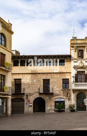 Casa de la Vila city hall di Vilafranca del Penedes, Catalogna, Spagna. Foto Stock