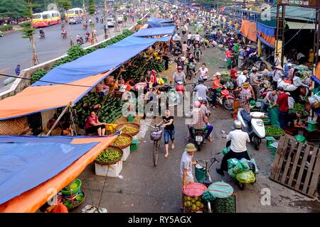 Il Vietnam, Hanoi, mercato all'ingrosso di lunga Bien Foto Stock