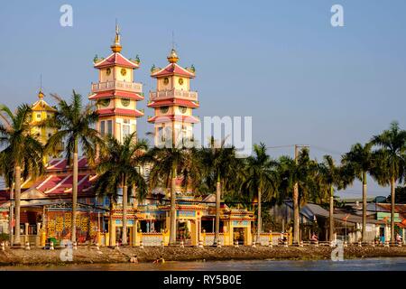Il Vietnam, il delta del Mekong, la SADC, Cao Dai temple Foto Stock
