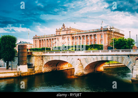 Riksdag edificio del Parlamento, Stoccolma, Svezia. Foto Stock