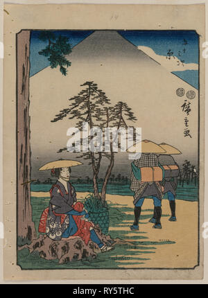 Il Fifty-Three stazioni della Tokaido: Hara, c. 1850. Hiroshige Ando (giapponese, 1797-1858). Colore stampa woodblock; foglio: 22,1 x 16,9 cm (8 11/16 x 6 5/8 in Foto Stock