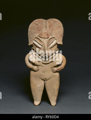 Statuetta femminile, c. 400-100 A.C. Messico, Chupicuaro, Guanajuanto. Coccio con pigmenti; complessivo: 22,5 x 10,5 cm (8 7/8 x 4 1/8 in Foto Stock