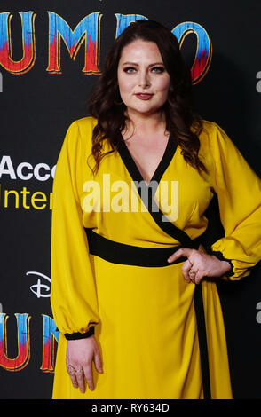 Hollywood, California, USA. Undicesimo Mar, 2019. Lauren Ash assistere alla premiere di Disney s Dumbo a El Capitan theater su Marzo 11, 2019 a Los Angeles, California. Credito: Tsuni / USA/Alamy Live News Foto Stock