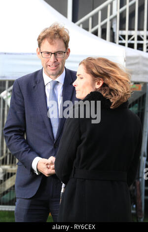 Westminster, Londra, Regno Unito. Xii Mar, 2019. Tobias Ellwood, MP, conservatore. Brexit sostenitore. Credito: Imageplotter/Alamy Live News Foto Stock