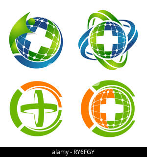 Medical croce set logo concept design. Simbolo grafico elemento di modello Foto Stock