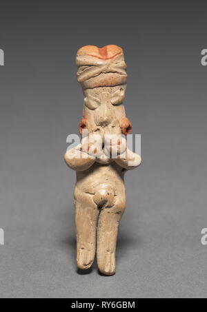 Statuetta femminile, c. 400-100 A.C. Messico Guanajuato, Chupícuaro. Coccio con pigmento; complessivo: 7,9 x 2,7 cm (3 1/8 x 1 1/16 in Foto Stock