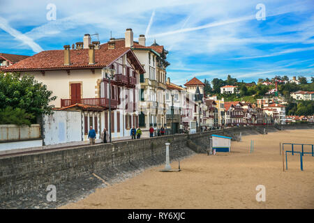 Jacques Thibaud Promenade. Saint Jean de Luz.Donibane Lohizune. Atlantic Pirenei . Aquitania. Labort (Lapurdi). Paese basco . Francia Foto Stock