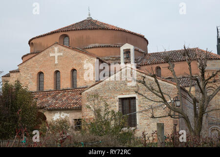 La Chiesa di Santa Maria Assunta, basilica chiesa sull isola di Torcello, Venezia, Italia settentrionale Foto Stock