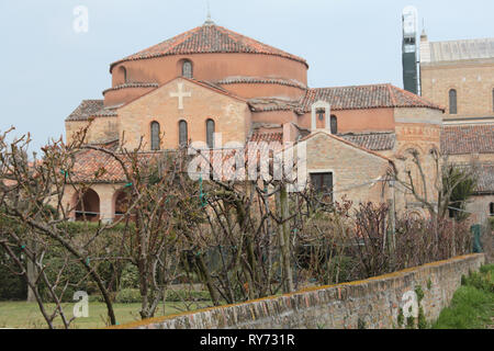 La Chiesa di Santa Maria Assunta, basilica chiesa sull isola di Torcello, Venezia, Italia settentrionale Foto Stock