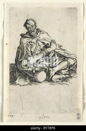 I mendicanti: Malingerer, c. 1623. Jacques Callot (Francese, 1592-1635). Attacco Foto Stock