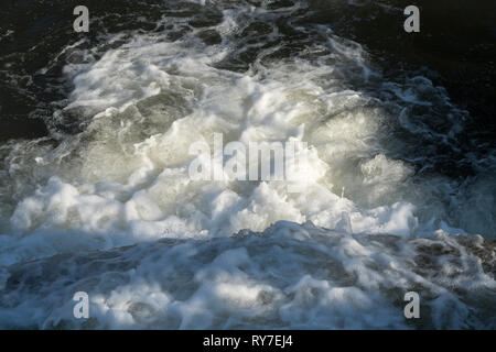 Fiume Diemel,Trendelburg, Weser Uplands, Weserbergland, Hesse, Germania Foto Stock