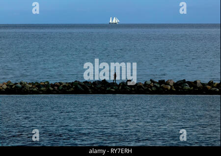 Computer-alterato seascape, Schleswig-Holstein, Germania, Europa Foto Stock