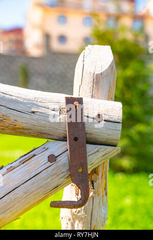 La texture del gancio su un bel legno Foto Stock