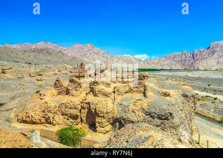 Kuche Subash rovine buddista mozzafiato del paesaggio pittoresco punto di vista Foto Stock