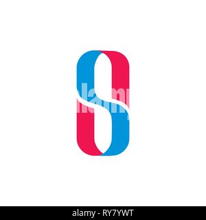 Lettera s capsula forma vettoriale del logo Illustrazione Vettoriale