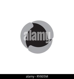 Cerchio frecce di rotazione globale vettore logo Illustrazione Vettoriale