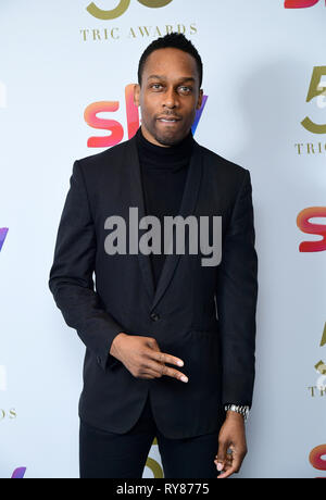 Lemar frequentando il TRIC Awards 2019 cinquantesimo compleanno celebrazione svoltasi presso il Grosvenor House Hotel di Londra. Foto Stock