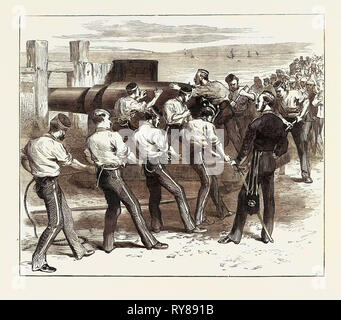 Il Camp a Shoeburyness: il concorso per l'esercito Premi 1871 Foto Stock