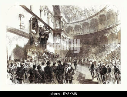 L'apertura del nuovo parlamento italiano da Victor Emmanuel al diciottesimo Ult. 1861 Foto Stock