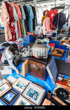 Giappone, Honshu, Tokyo, Shinagawa, Ohi Racecourse Mercato delle Pulci Foto Stock