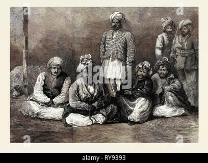 La guerra in Afghanistan: Prigionieri a Jellalabad 1879 Foto Stock