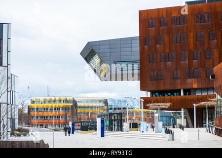 WU Campus Vienna, Vienna Università di Economia e Commercio, LC, la biblioteca e il centro di apprendimento, Austria Foto Stock