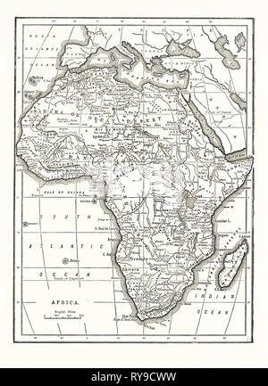 MAPPA DI AFRICA Foto Stock