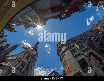 Ricreazione di Diagon Alley da Harry Potter i film alla Universal Studios Orlando, Florida Foto Stock