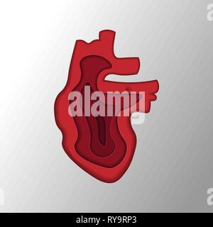 Modello senza giunture di multi-colored hearts su uno sfondo irregolare di strisce colorate. Stilizzata del disegno a mano Illustrazione Vettoriale