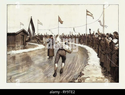 Il pattinaggio internazionale Riunione nei pressi di Groningen nei Paesi Bassi: l'ultimo round di Eden V. Ericsson: Eden vincere Foto Stock