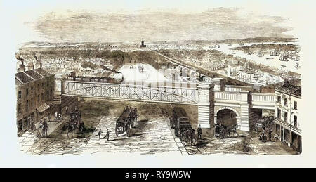 Molla archetto Bridge, Stepney Stazione, REGNO UNITO Foto Stock