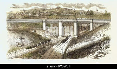 Viadotto di tutta la grande ferrovia settentrionale, REGNO UNITO Foto Stock