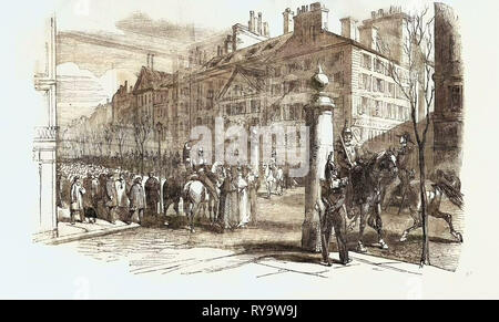 La Rivoluzione in Francia: il Boulevard Montmartre, Parigi, 1851 Foto Stock