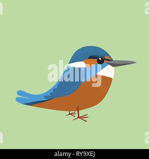 Un simpatico re comune fisher illustrazione vettoriale Illustrazione Vettoriale