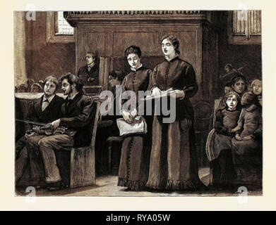 Ragazze ciechi cantando: uno schizzo al normale Royal College of Music di Upper Norwood Foto Stock