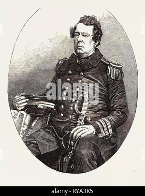 Gli Stati Uniti spedizione in Giappone: Commodore Matthew C. Perry, Comandante degli Stati Uniti Expedition, 1853 Foto Stock