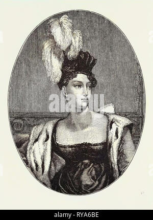 La Principessa Charlotte Augusta, 1796 - 1817. Figlia di George, Principe di Galles e Carolina di Brunswick Foto Stock