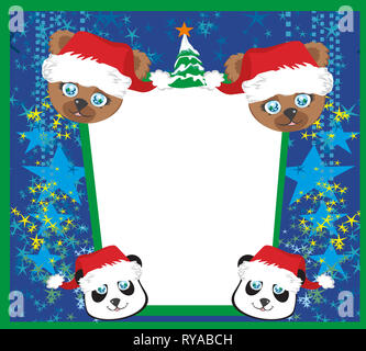 Natale e animali con spazio di copia Foto Stock