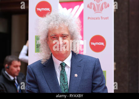 Londra, Regno Unito. 13 marzo, 2019. Brian May, il Prince's Trust e TKMaxx & Homesense Awards, il London Palladium di Londra, Regno Unito. 13 Mar, 2019. Foto di Richard Goldschmidt Credito: ricca di oro/Alamy Live News Foto Stock