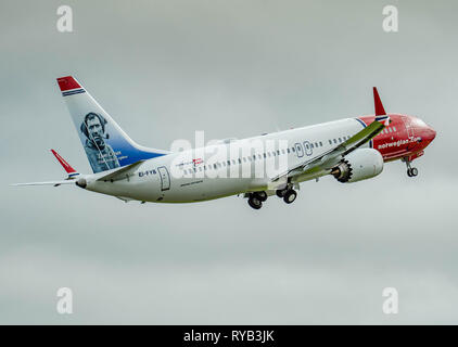 Norwegian Air Max 737-8 Foto Stock