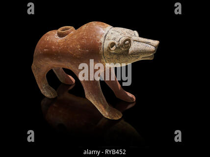 Età del Bronzo anatolica terra cotta wolf rituale a forma di nave - XIX al XVII secolo a.c. - Kültepe Kanesh - Museo della Civiltà anatolica, Ankara, Tur Foto Stock