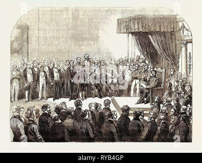 Apertura del parlamento del Capo dello Stato Camera Cape Town 1854 Sud Africa Foto Stock
