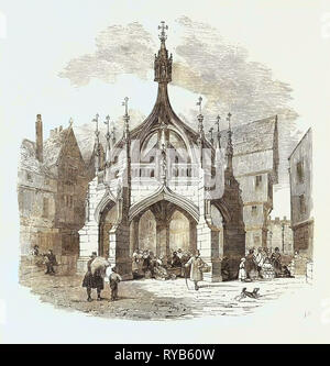 Il Poultry-Cross, a Salisbury, restaurato, UK, 1853 Foto Stock