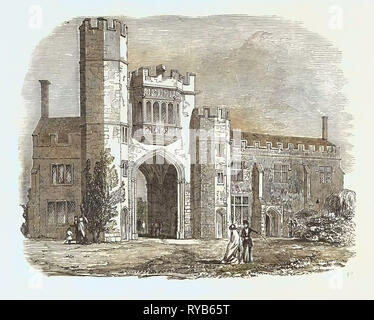 Montacute Priory 1853 Foto Stock