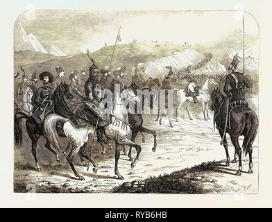 La guerra in Circassia: Assemblaggio delle truppe russe per la campagna del Caucaso, 1846 Foto Stock