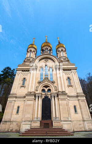 BRD, Assia, Wiesbaden, die Russische Kirche ist die Grabkirche der Grossfürstin Elisabeth Michailovna und ihrem tipo Foto Stock